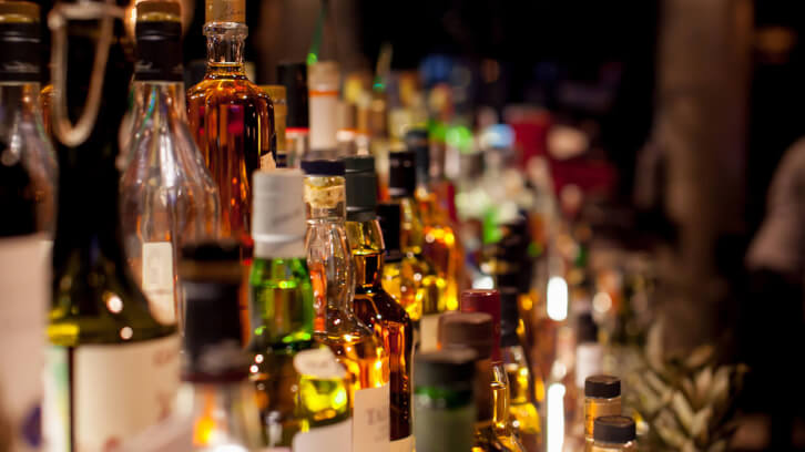 Spirits at the bar